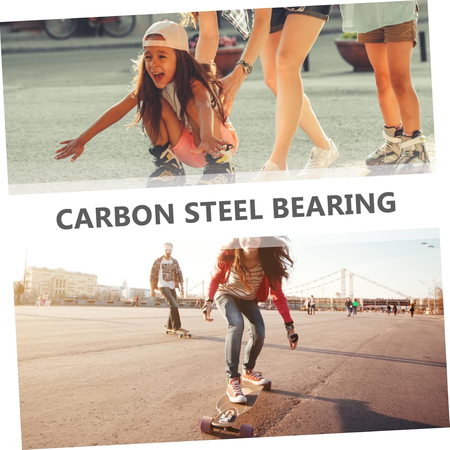 10Pcs Carbon Steel Skateboard Bearings Multi-Function Plain Bearings Professional Skating Wheel Accessories for Smooth Performance