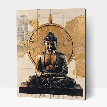 5D Zen Diamond Art Kits for Adults Abstract Paint by numbers Kit for Adults with Diamond, DIY Full Drill Cross Stitch Embroidery Rhinestones Arts & Crafts for Room Decor, Gifts 36x48Inch JXL1-11549