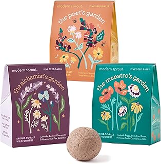 Modern Sprout Bespoke Blooms Flower Seed Ball Kit (Pack of 3) Non-GMO 15...