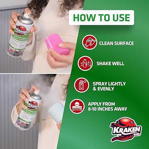 Vista 4 de Kraken Bond Spray de liberación de moho de silicona (2 x 12.3 onzas) agente de liberación de moho a alta temperatura para lubricante de resina epoxi
