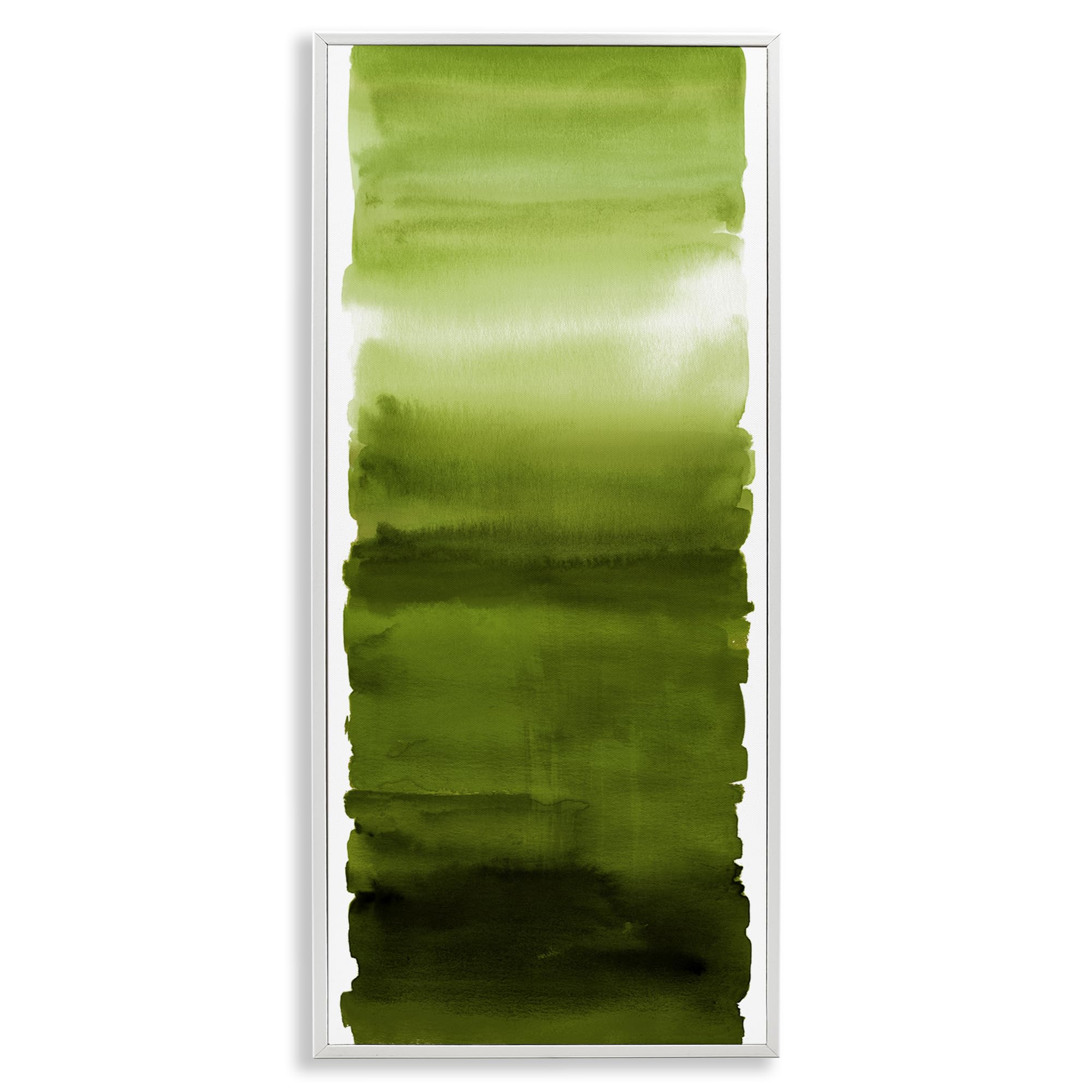 Stupell Industries Coastal White (Textured) 'Green Blend Gradient'| Framed Giclee Art