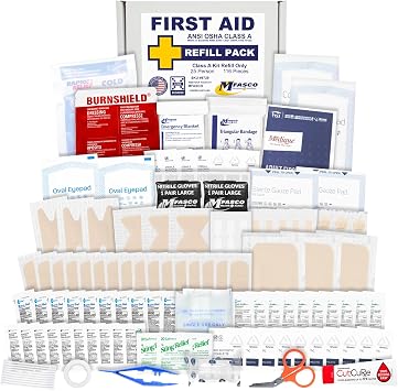 MFASCO First Aid Kits Refill Pack for ANSI Z308.1-2021 Class A