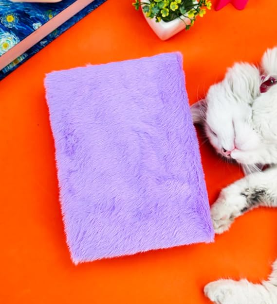 Sevimli Meyve Kabartmalı Peluş Defter Mor