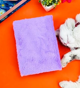 Sevimli Meyve Kabartmalı Peluş Defter Mor