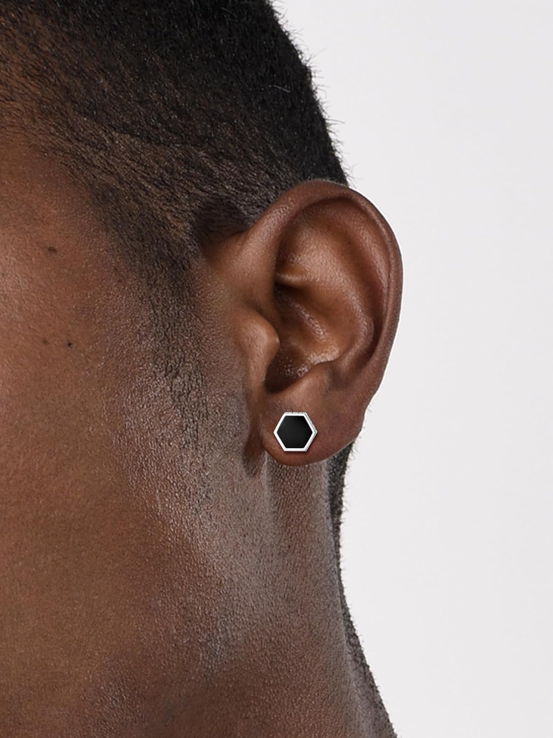 ChicSilver 925 Sterling Silver Viking Rune Natural Black Onyx Stud Earrings For Women Men - Image 4