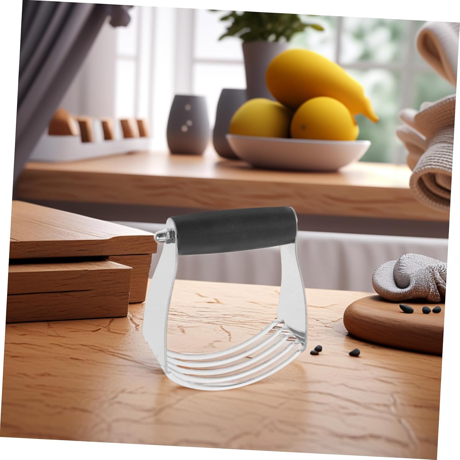Stainless Steel Dough Blender Pastry Cutter with Blades and Scraper