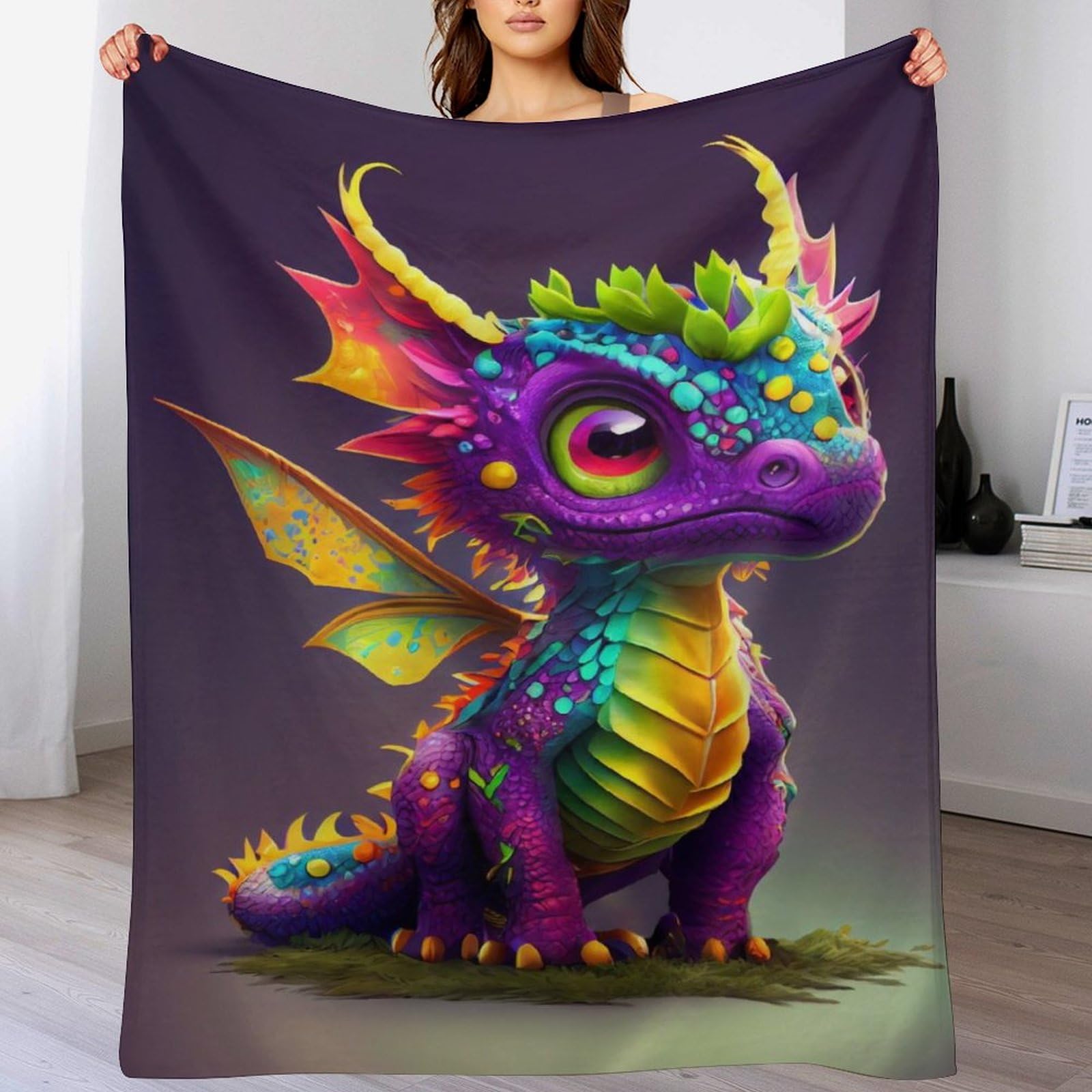 Couverture polaire dinosaure pour soirées cocooning et siestes sur le canapé