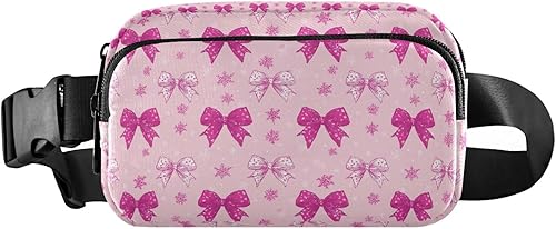 Miniatura 15 de Riñonera con patrón de lunares rojos y blancos para mujeres y hombres, cangurera pequeña, bolsa cruzada para exteriores, senderismo, correr, viajes,