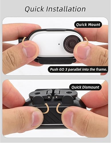 Miniatura 5 de Adaptador de montaje de cámara Marco de carcasa protectora compatible con Insta360 GO 3, adaptador multifuncional compatible con montaje en marco de