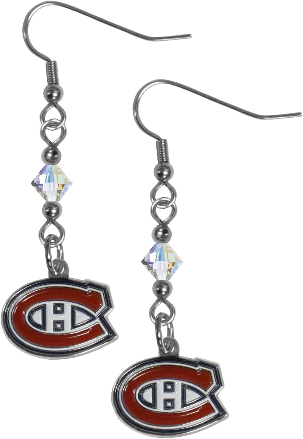 Siskiyou Sports NHL Crystal Dangle Earrings