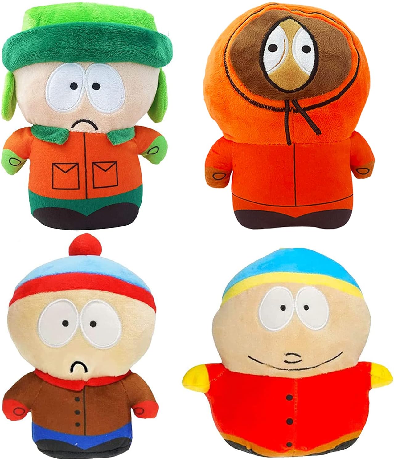South North Park Plush Toys, Kyle Cartman Kenny Butter Dolls, Stuffed Plush Toys, Cartoon Fans, Children's Toys Decorative Gifts (4PCS)