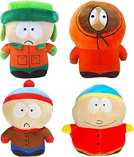 South North Park Plush Toys, Kyle Cartman Kenny Butter Dolls, Stuffed Plush Toys, Cartoon Fans, Children's Toys Decorative Gifts (4PCS)