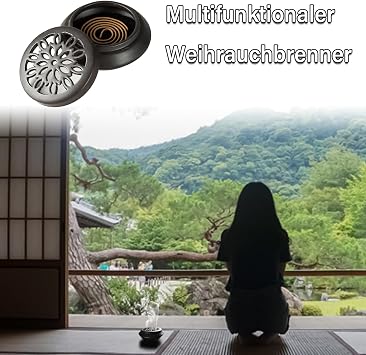 Vintage Ceramic Incense Burner Mosquito Spiral Fireproof Bowl Incense Burner Incense Holder Incense Container Incense Bowl Incense Cone Holder
