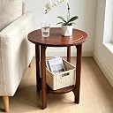 round wood side table Top3商品
