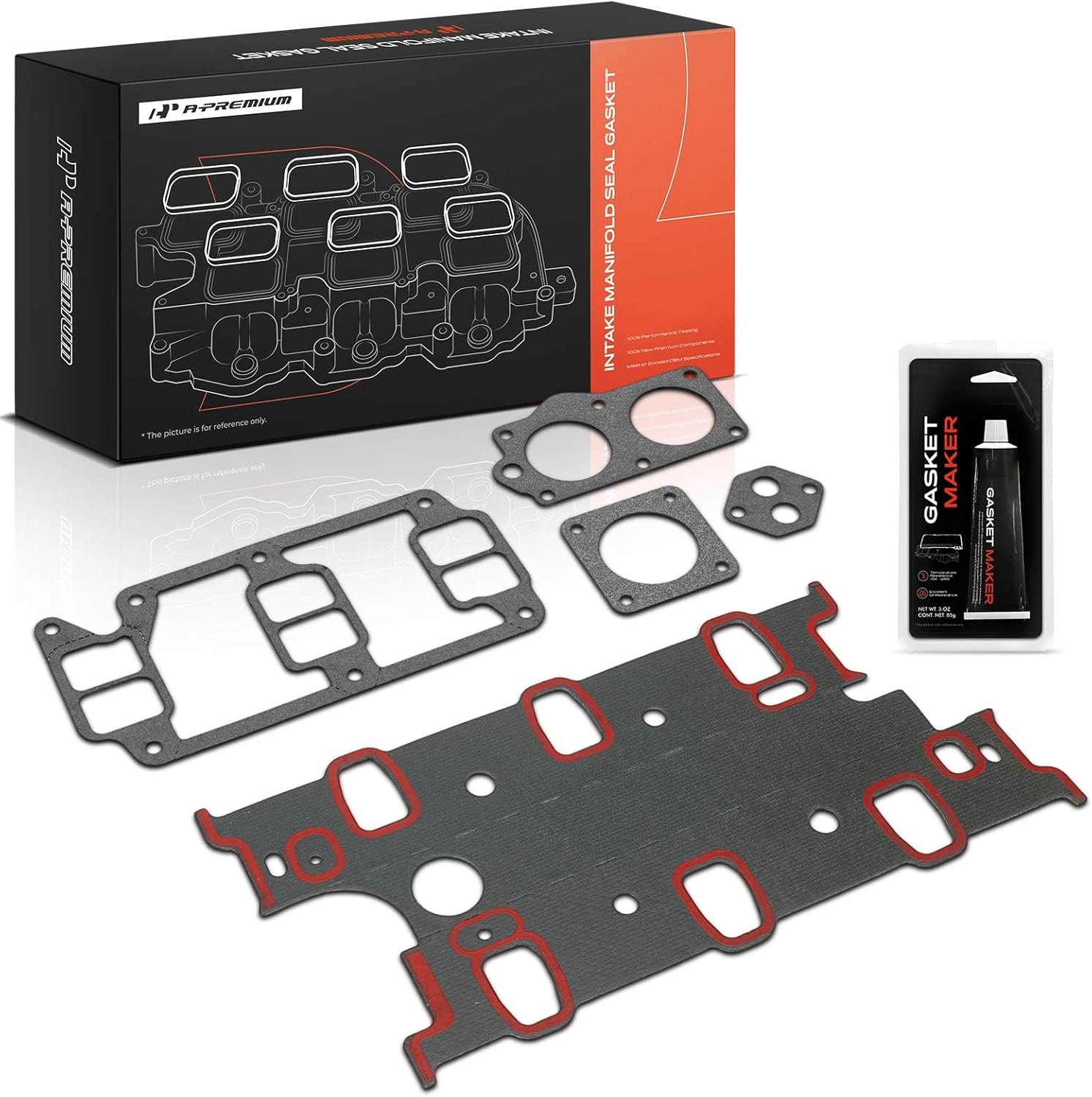 A-Premium Lower and Upper Engine Intake Manifold Gasket Set Compatible with Ford Ranger 1986-1992, Bronco II 1986-1990 & Merkur Scorpio 1988-1989, 2.9L