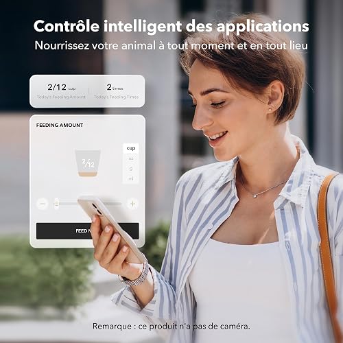 PETLIBRO 5G Wi-FI Distributeur Automatique de Nourriture pour 2 Chat, Triple Conservation avec Bol en Acier Inoxydable et Couvercle à Verrouillage Rotatif, jusqu'à 50 portions, 10 Repas par Jour - 4