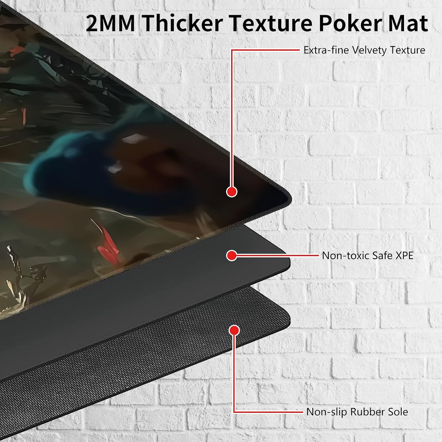 Playmats 24 x 14in(TCG MTG Trading Cards,Free Storage Bags,Waterproof Non-Slip Rubber Backing,Stitched Edges)- Otter Wizard