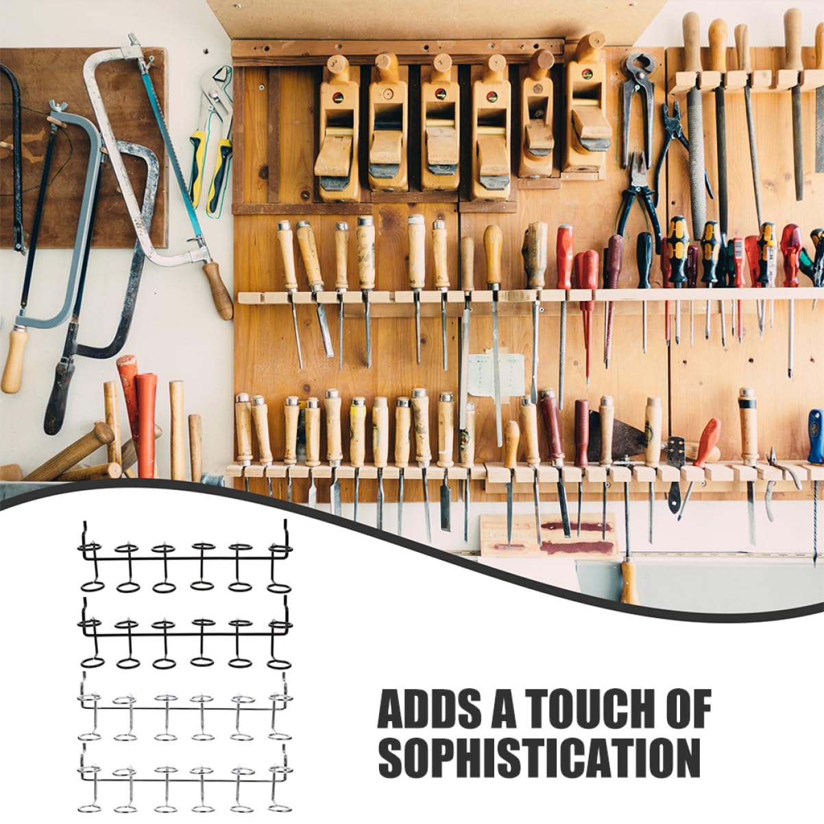Luxshiny 6 Stück Werkzeugregal Peg -vorstand Anbindung Zubehör Für Stecktafeln Pegboard Werkzeughalter Werkzeug-wand-organizer Steckbrett-aufhänger Stiftschlüsselhalter Rostfreier Stahl