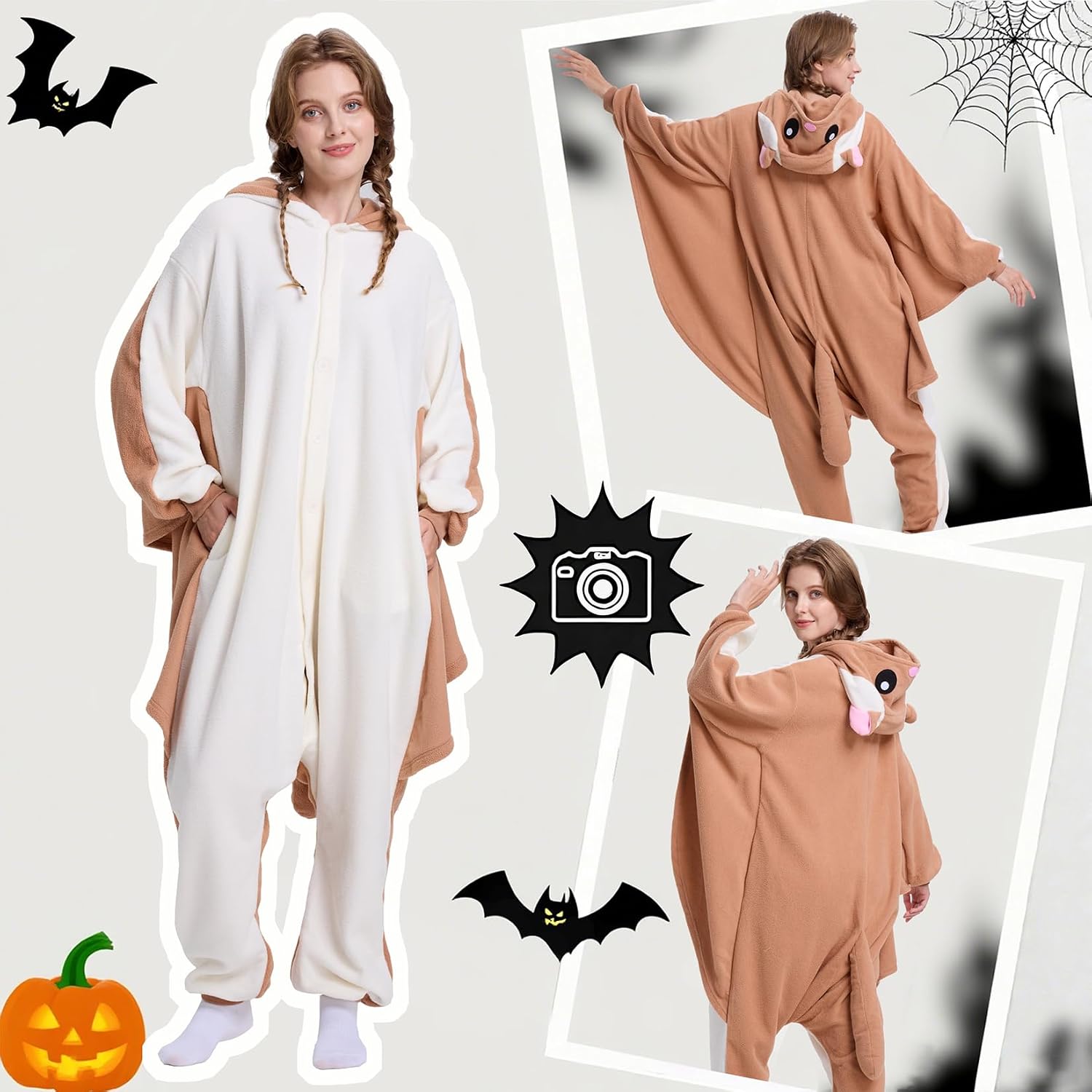 Women's Onesie Pajamas Unisex Animal Costumes for Halloween Cosplay Parties