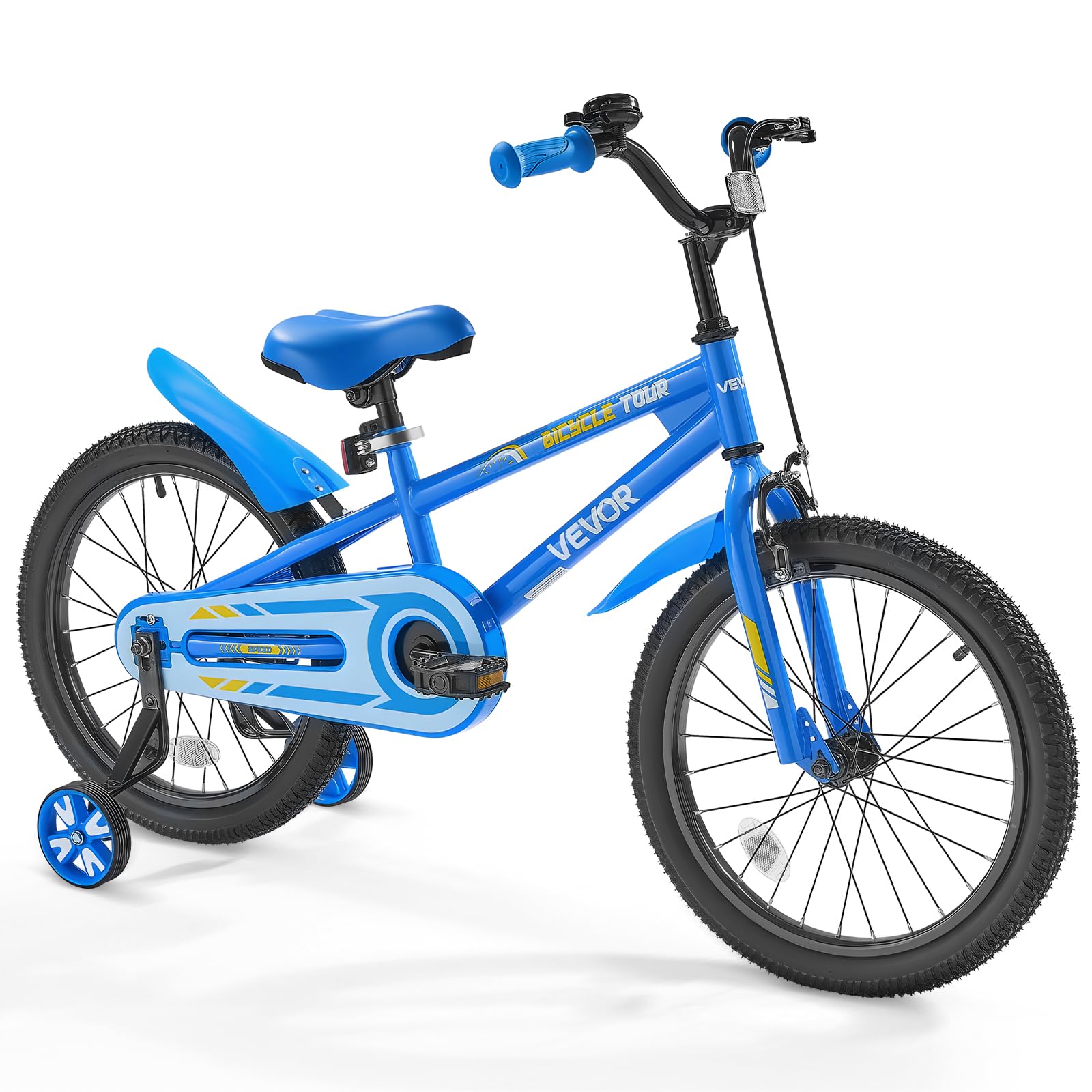 VEVOR Kinderfahrrad, 18 Zoll BMX-Stil-Fahrrad mit Stützrädern, empfohlene Kindergröße 110-140 cm, robust & einfach zu montieren, Kleinkinderfahrrad 