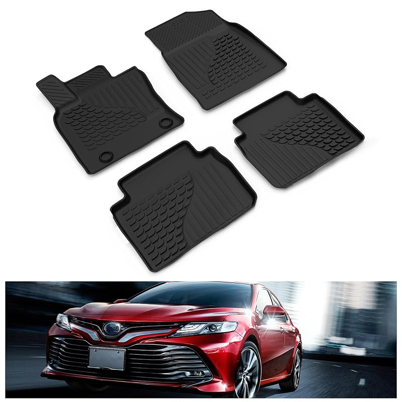 Kit de tapetes automotivos em TPE para Toyota Camry 2018–2024, preto, dianteiro e traseiro, Kiwi Master