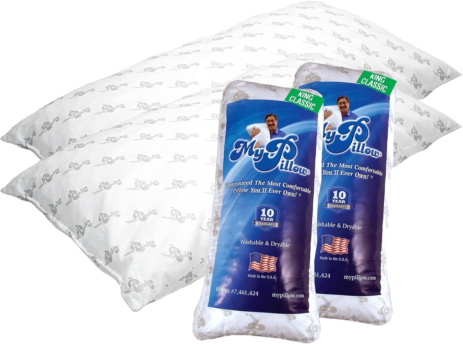 MyPillow Classic Bed Pillow King Firm (Set of 2) Home