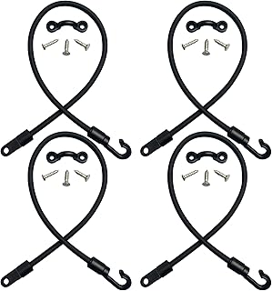 Pristis 4 pcs 18'' High Strength Rod Straps for Boat, Elastic Durable Deck Mount