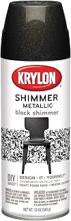 Krylon K03926000 Black Shimmer Metallic Paint, 11.5 ounces