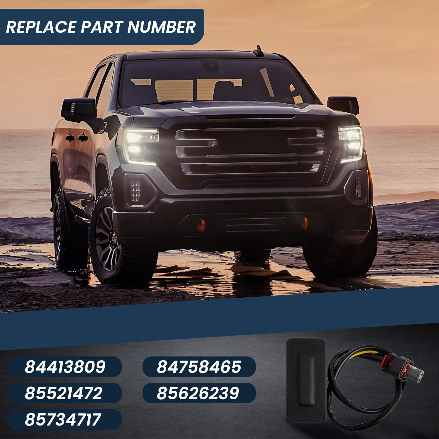 Tailgate Liftgate Release Switch Compatible with 2019-2025 Chevy Silverado 1500 2500 3500 Blazer EV GMC Sierra Hummer EV Rear Trunk Lid Lock Button Replaces 84413809 85626239 84758465 85521472