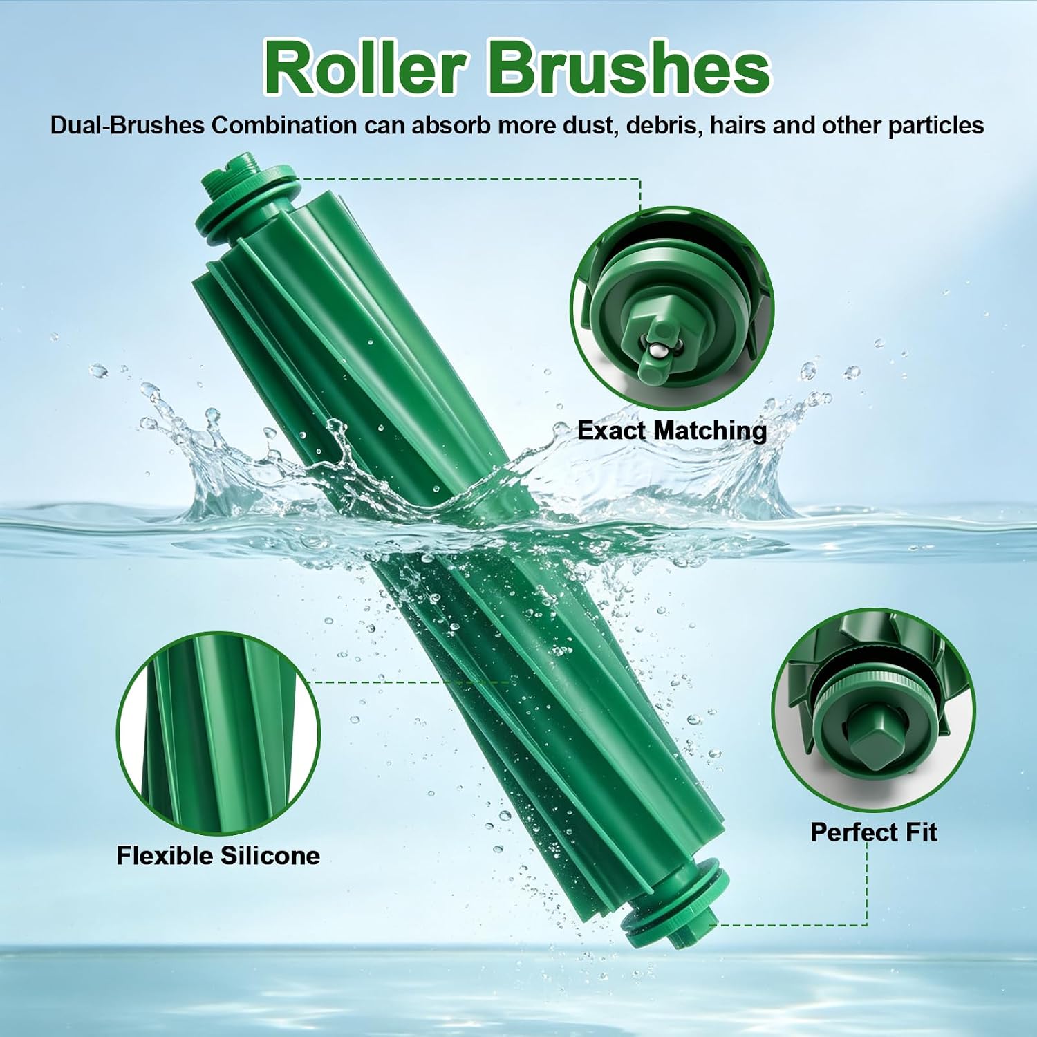 Replacement Parts for iRobot Roomba Plus 405 Combo & 505 Combo Robot Vacuum Cleaner Accessories Kit 22 Packs 2 Main Brushes, 4 Filters, 6 Side Brushes, 4 Mop Cloths, 6 Bags