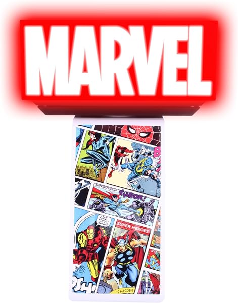 Cableguys Ikon Marvel Comics Supporto per Accessori Gaming e Smartphone - Supporto Multifunzione Illuminato, Compatibile con Xbox, PlayStation e la Maggior Parte dei Controller da Gioco - 4