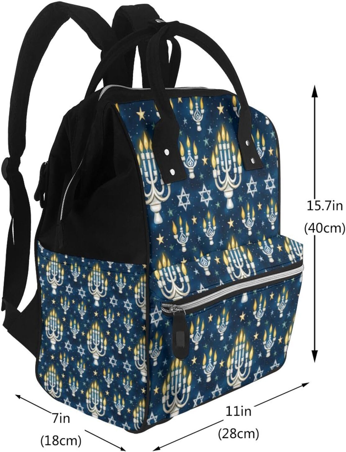 Retro Candle Print Diaper Bag Backpack, Toddler Baby Girl Boy Diaper Bag for Mom Dad, Mommy Bags Travel Baby Bags for Women Men