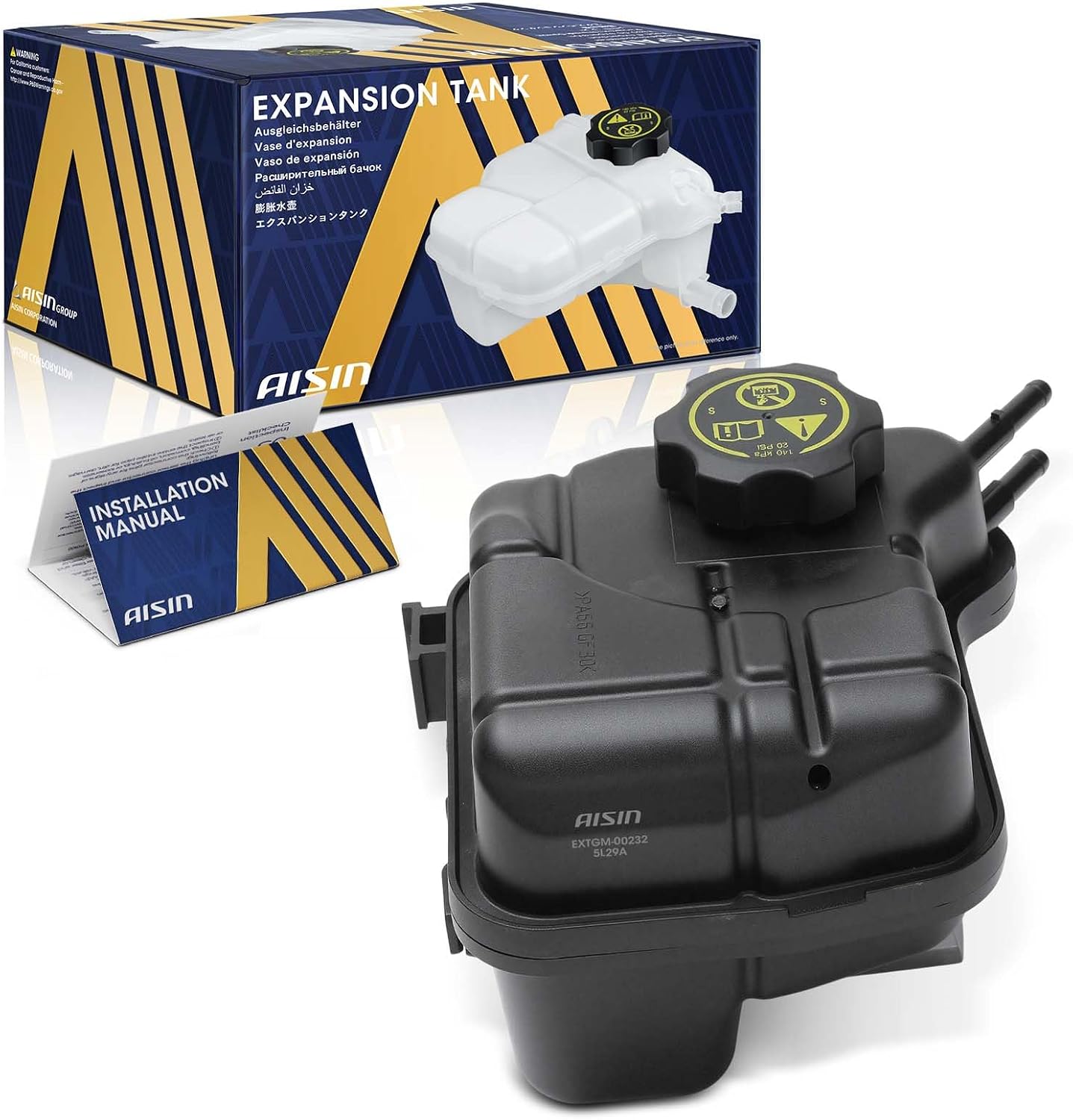 AISIN AFTERMARKET EXTGM-00232 Coolant Reservoir Tank with Cap & Sensor