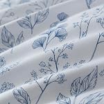 Floral Comforter Set Queen 3 Pieces Soft Cute Floral Bedding Comforter Sets Garden Style Blue Flower Print Botanical Floral Comforter Queen for All Seasons 1 Comforter and 2 Pillowcases