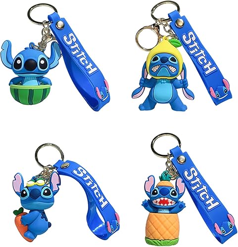 rongji jewelry Llaveros divertidos de puntada, llavero de PVC con diseño de ángel de puntada, adorno para llaves, mochila, bolsa, teléfono