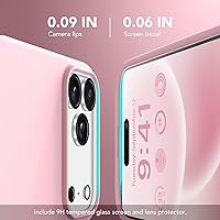 Vista 402 de GONEZ Funda de silicona para iPhone 15 Pro Max, compatible con Magsafe, protector de cámara + protector de pantalla, forro de microfibra suave Negro