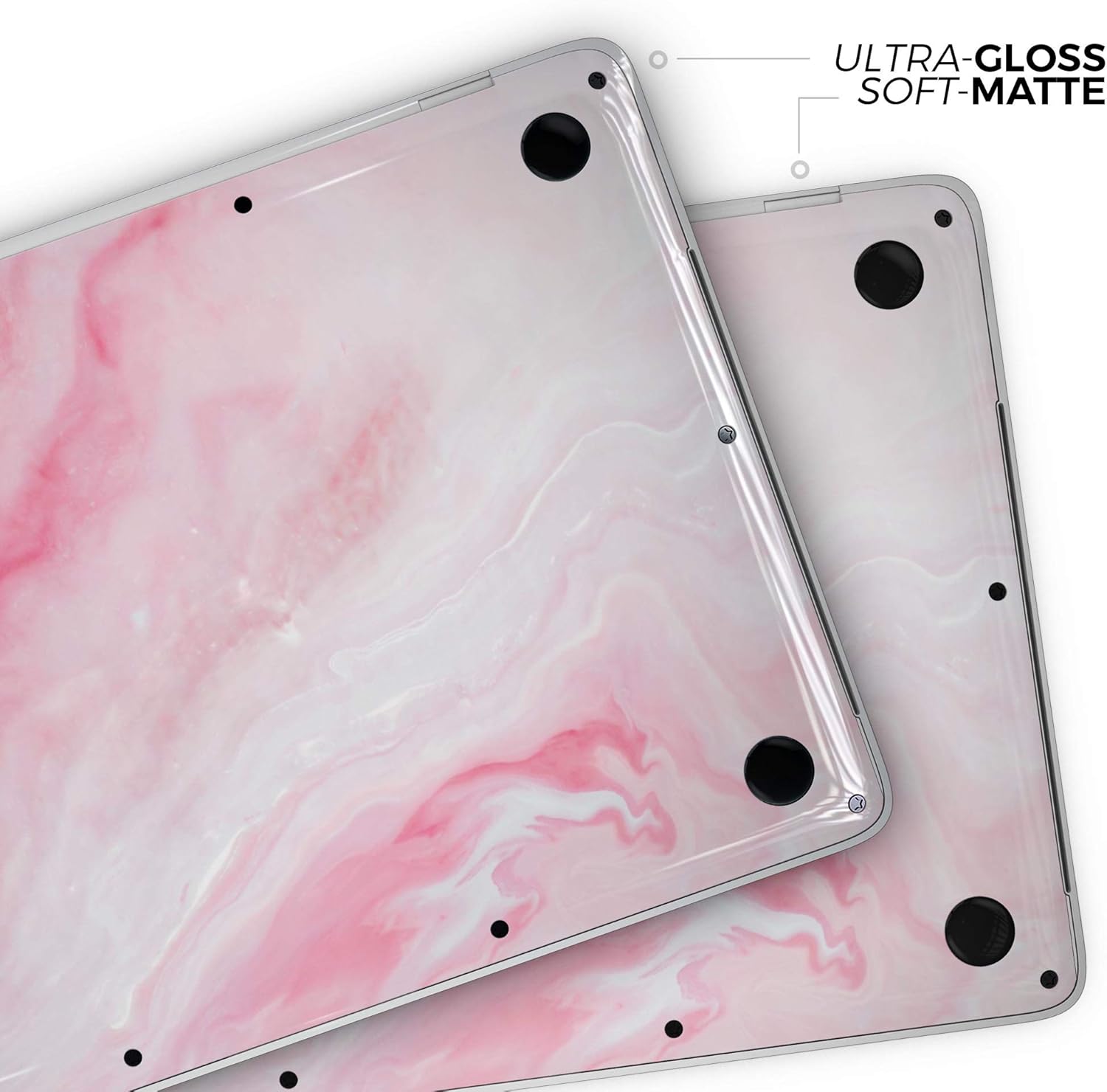 DesignSkinz - Compatible with MacBook Pro 15" Retina (A1398) - Skin Decal Protective Scratch Resistant Vinyl Wrap - Marbleized Pink Paradise V6