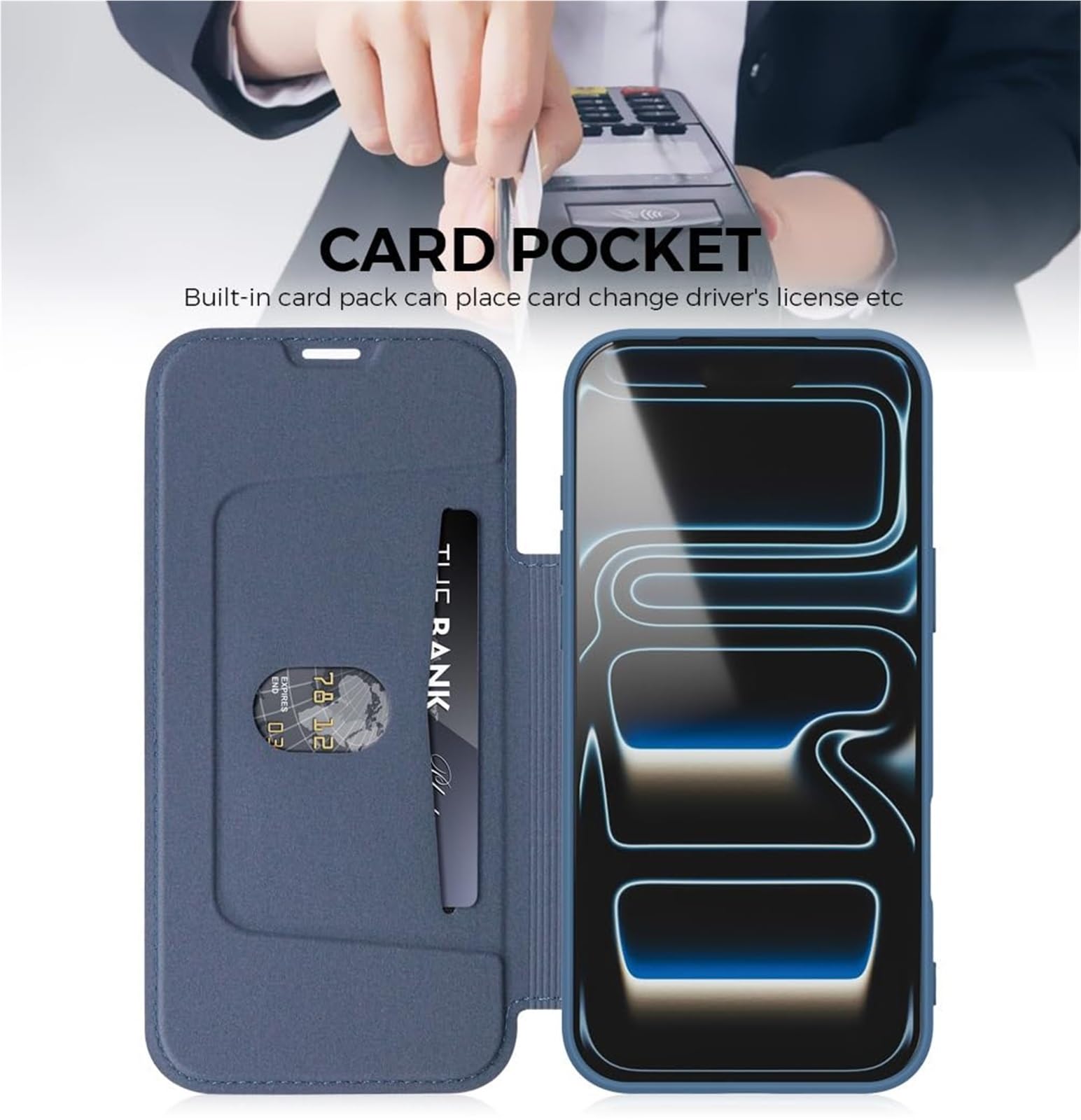 Genérico Etui na telefon iPhone 17 Pro Max/17 Pro/17 Air/17, silikonowe etui z gniazdem na karty ochronne etui (pomarańczowe, 17 Air)