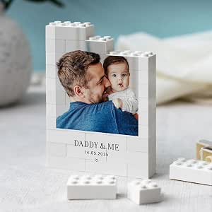 NAZENTI Custom Photo Building Block Set for Dad – Personalized Keepsake Gift