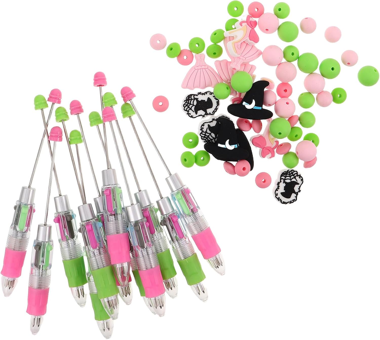 SHINEOFI Halloween Beaded Ballpoint Pen Set for Princess Witch DIY Craft