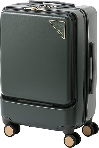 Amazon ジュエルナローズ ノマド スーツケース ジッパータイプ 機内持ち込み100席以上対応 グリーン Jewelna Rose ジュエルナローズ スーツケース