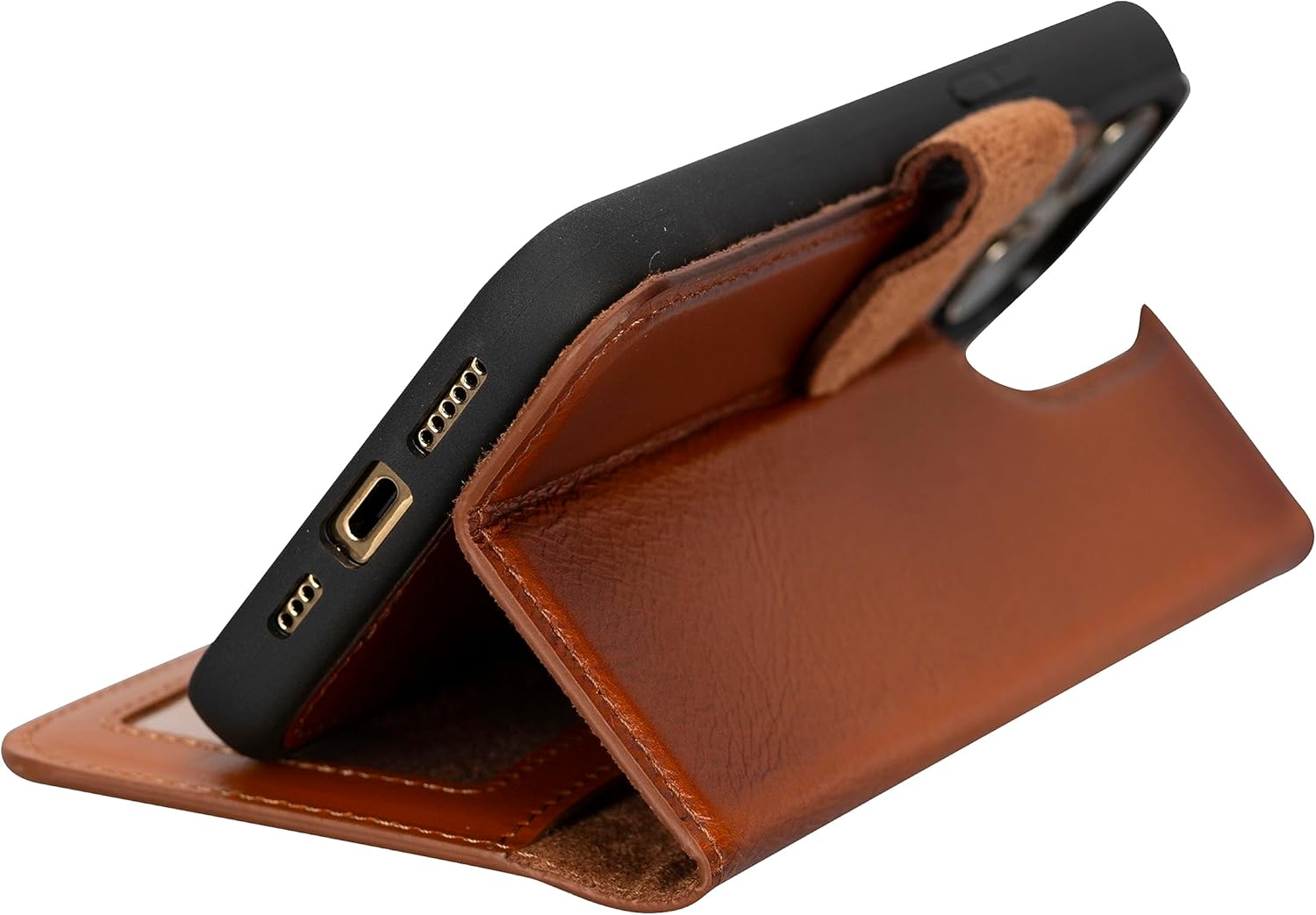 for iPhone 15 Pro Max Case Wallet MagSafe Compatible Full Grain Leather Phone Wallet for Women&Men Detachable Magnetic Flip Cover Card Holder Camera Protection 6.7 Inches, Brown