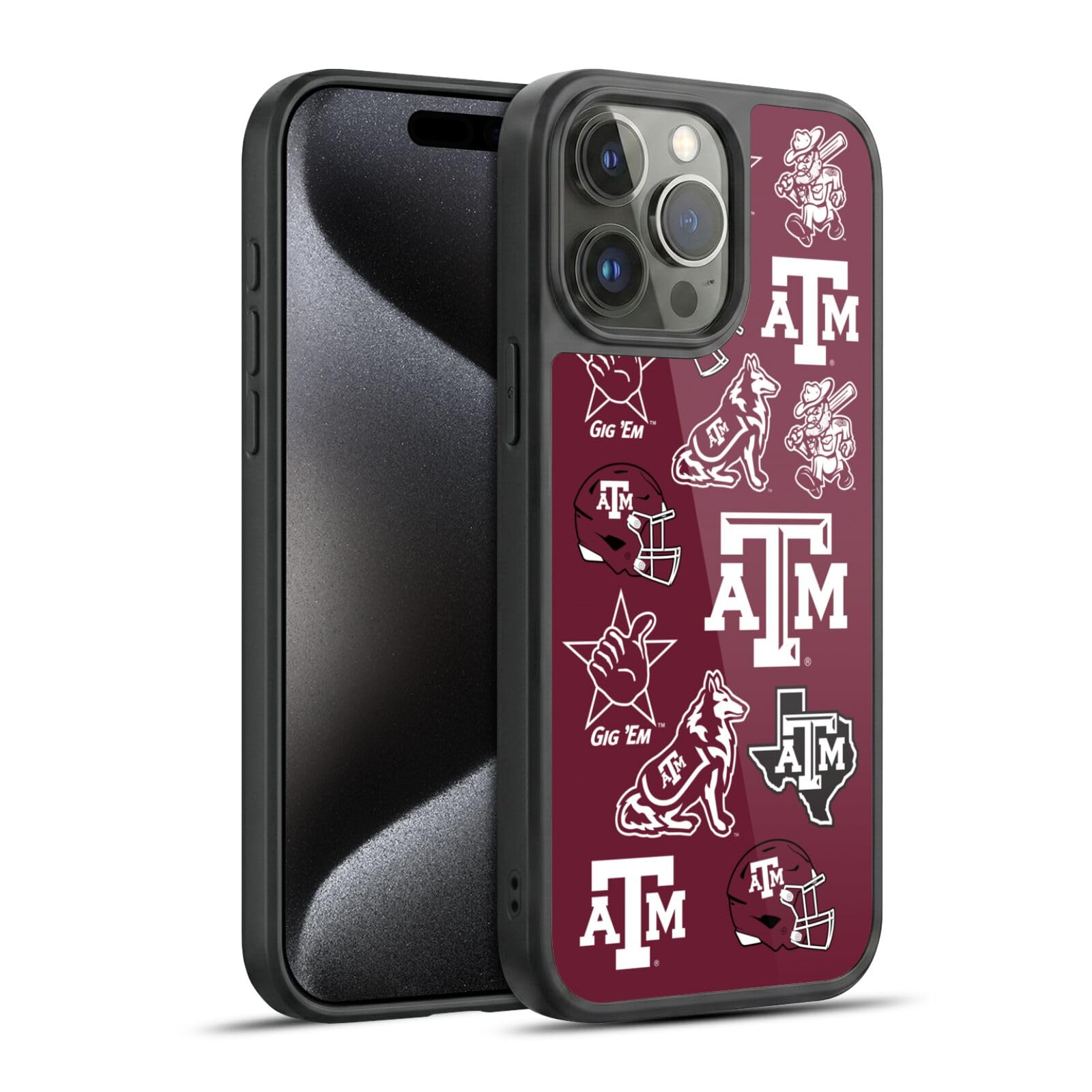 Head Case Designs Officially Licensed Texas A&M University TAMU Collage Gel Armor Case [Military Grade Drop Protection] Compatible with Apple iPhone