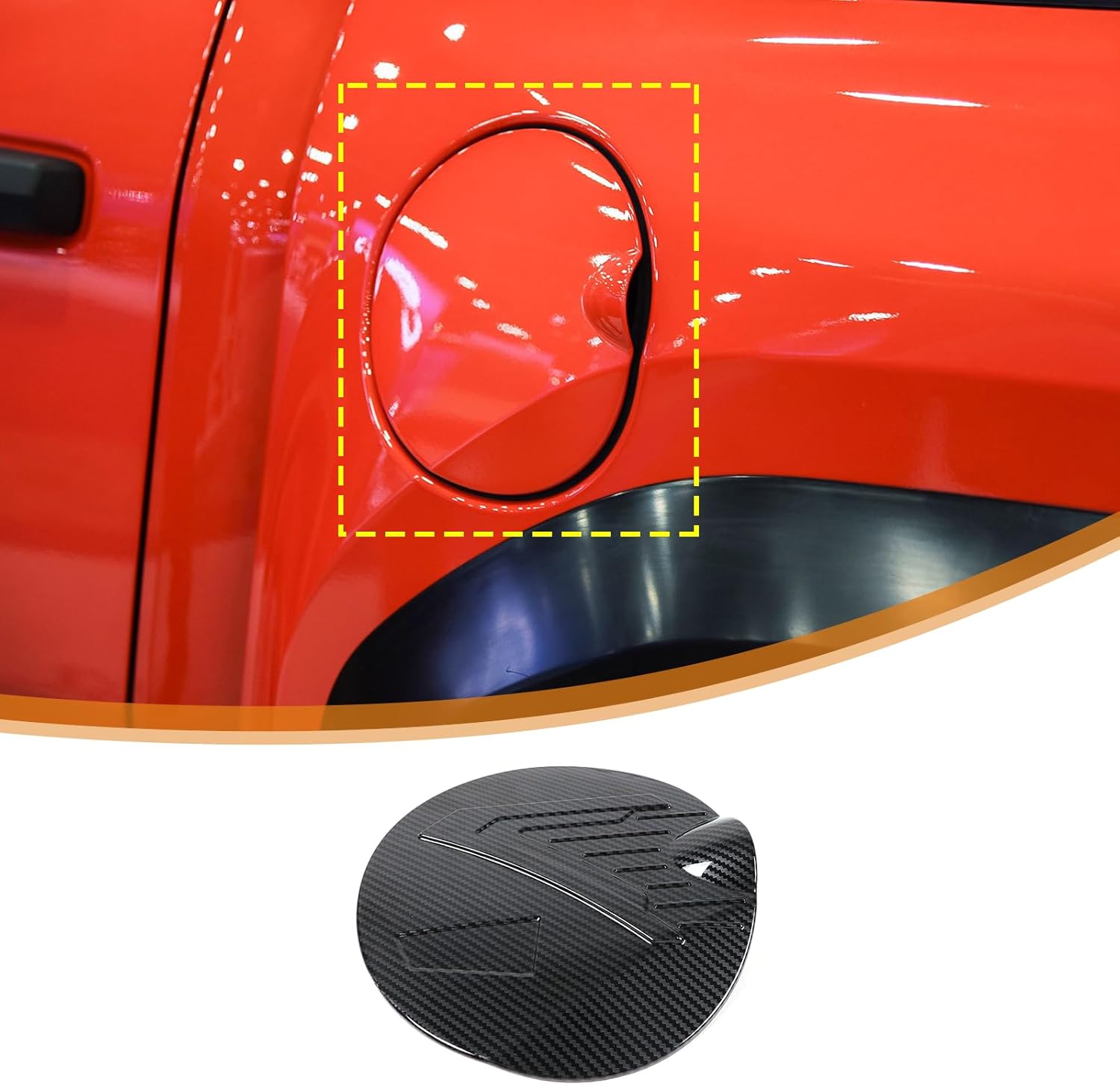 LLKUANG Fuel Filler Door Gas Tank Cap Cover Trim Compatible with Toyota Tacoma 2024 Exterior Accessories