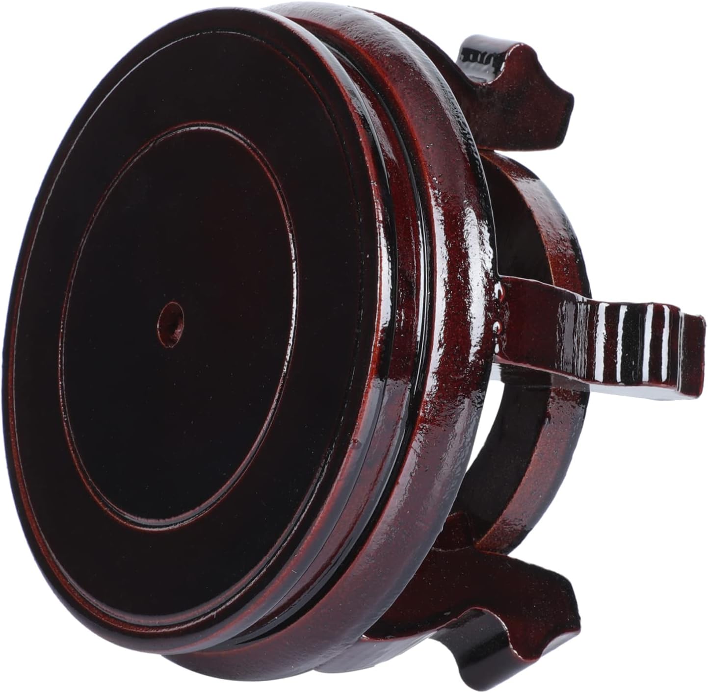 Cabilock 1pc Flower Pot Wooden Base Flower Pot Display