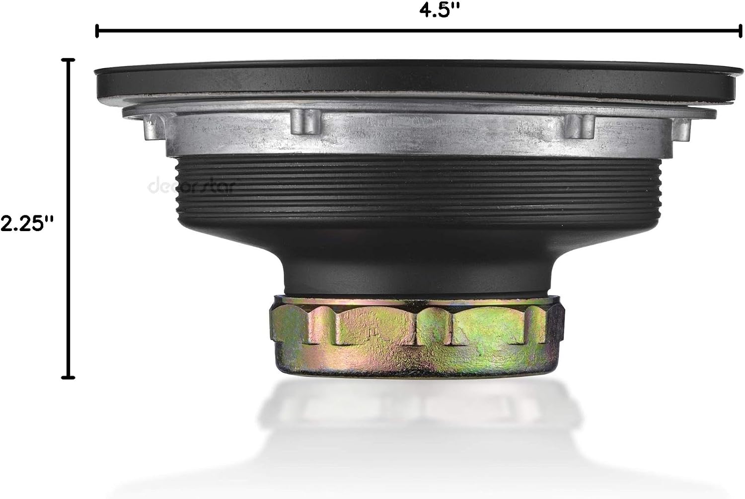 KD-001-M 3 1/2" Drop-In Kitchen/Bar Sink Basket Strainer, Matte Black