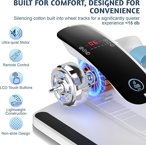 Miniatura 8 de Máquina elíptica para debajo del escritorio, ejercitador eléctrico de pedal sentado para personas mayores y adultos, ejercitador compacto