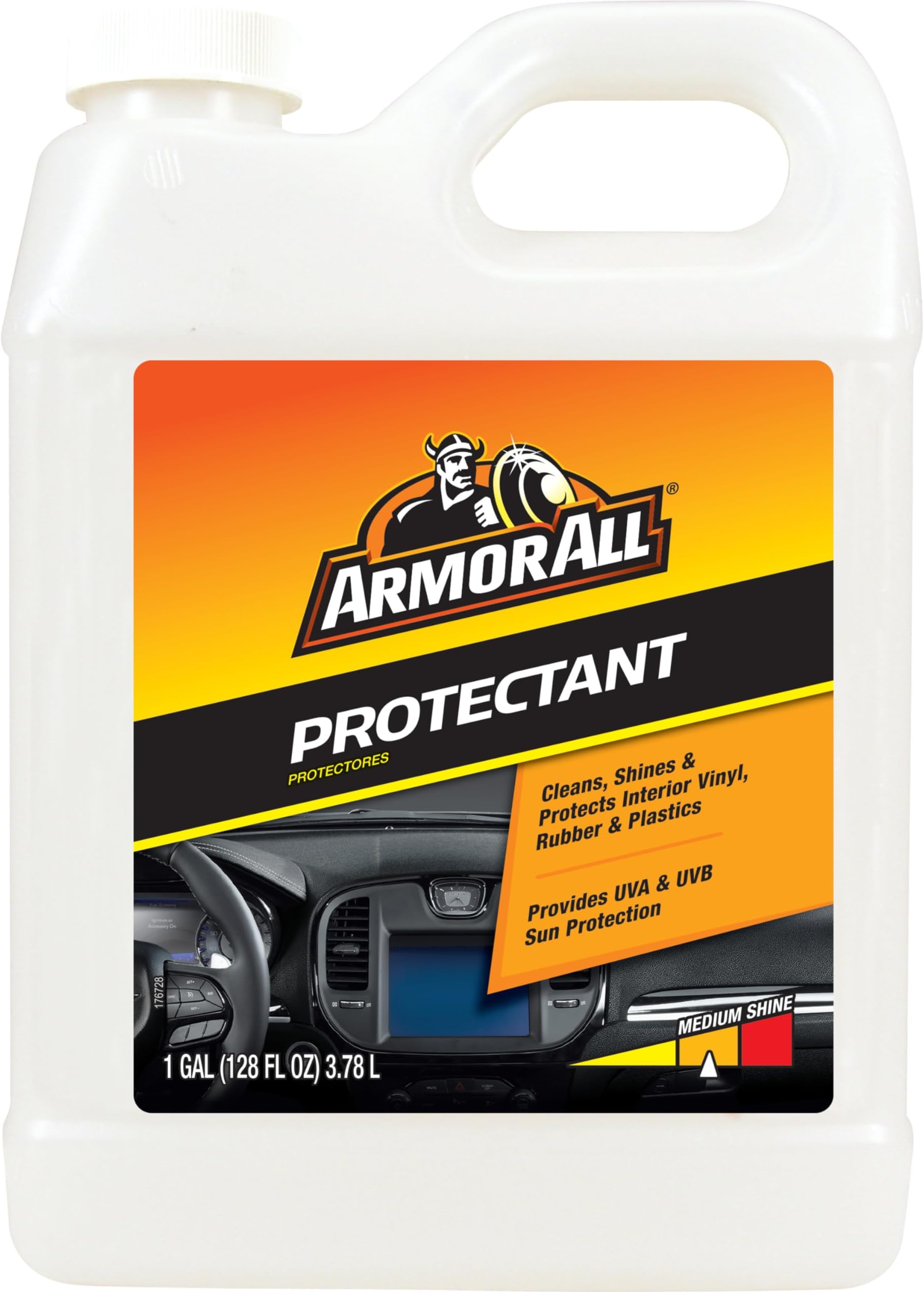 Car Protectant Refill by Armor All, Car Interior Cleaner with UV Protection, 1 Gal Each, White, 128 Fl Oz (Pack of 1)