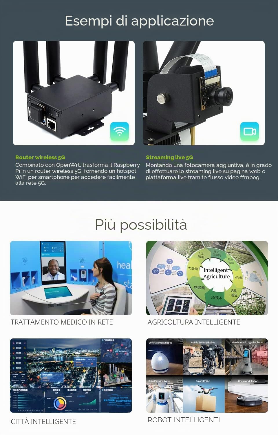 Waveshare RM520N-GL 5G HAT with Case,Compatible with Raspberry Pi/Windows 7/8/10/11, Quad Antennas LTE-A, Global Band, GNSS Positioning, Support 3GPP 16, 4G/3G