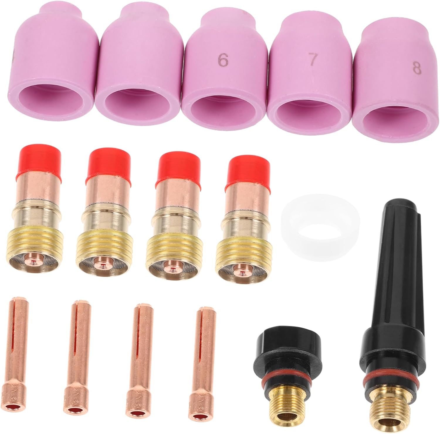 Mikikit Comprehensive Welding Torch Kit Nozzle Cup Replacement Tips Gas Soldering Kit Accessories Easy to Install